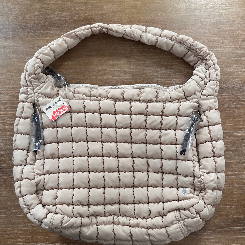 FP Movement Quilted Cream Shoulder Bag